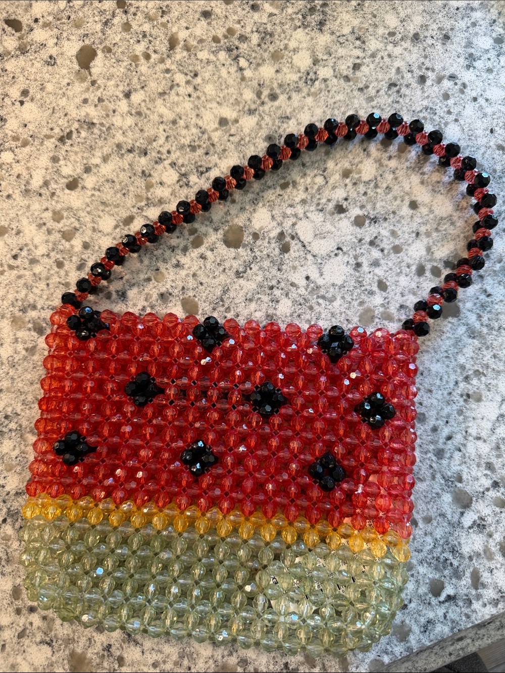 Watermelon Beaded Mini Bag